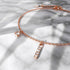 Solid 925 Sterling Silver Initial Crystal Personalised Alphabet Letter Bracelet Rose Gold Filled